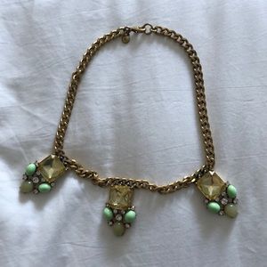 JCrew Blues and Gold Necklace